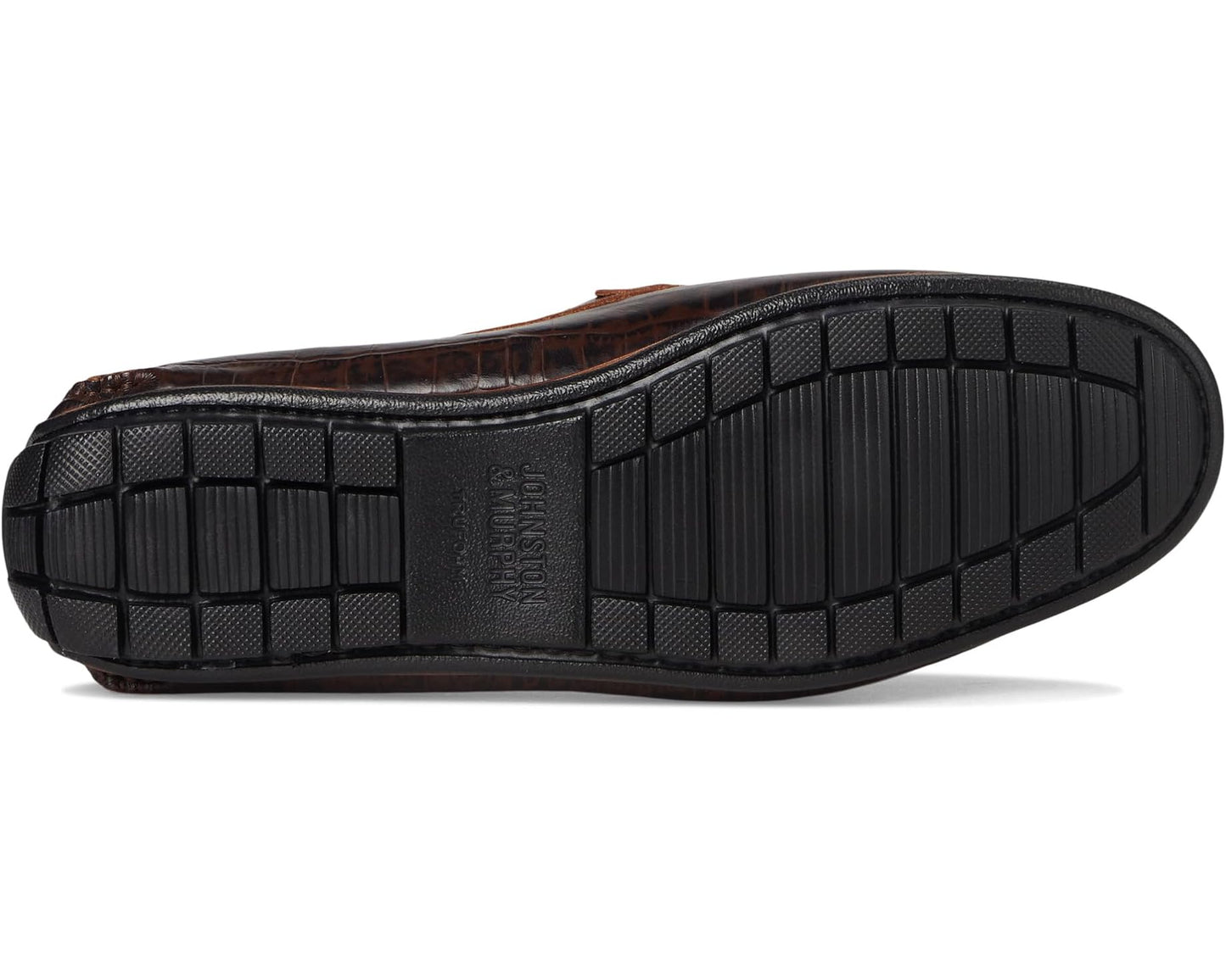 Men's Johnston & Murphy Cort 2.0 Bit Dark Brown Croc Embossed Full Grain