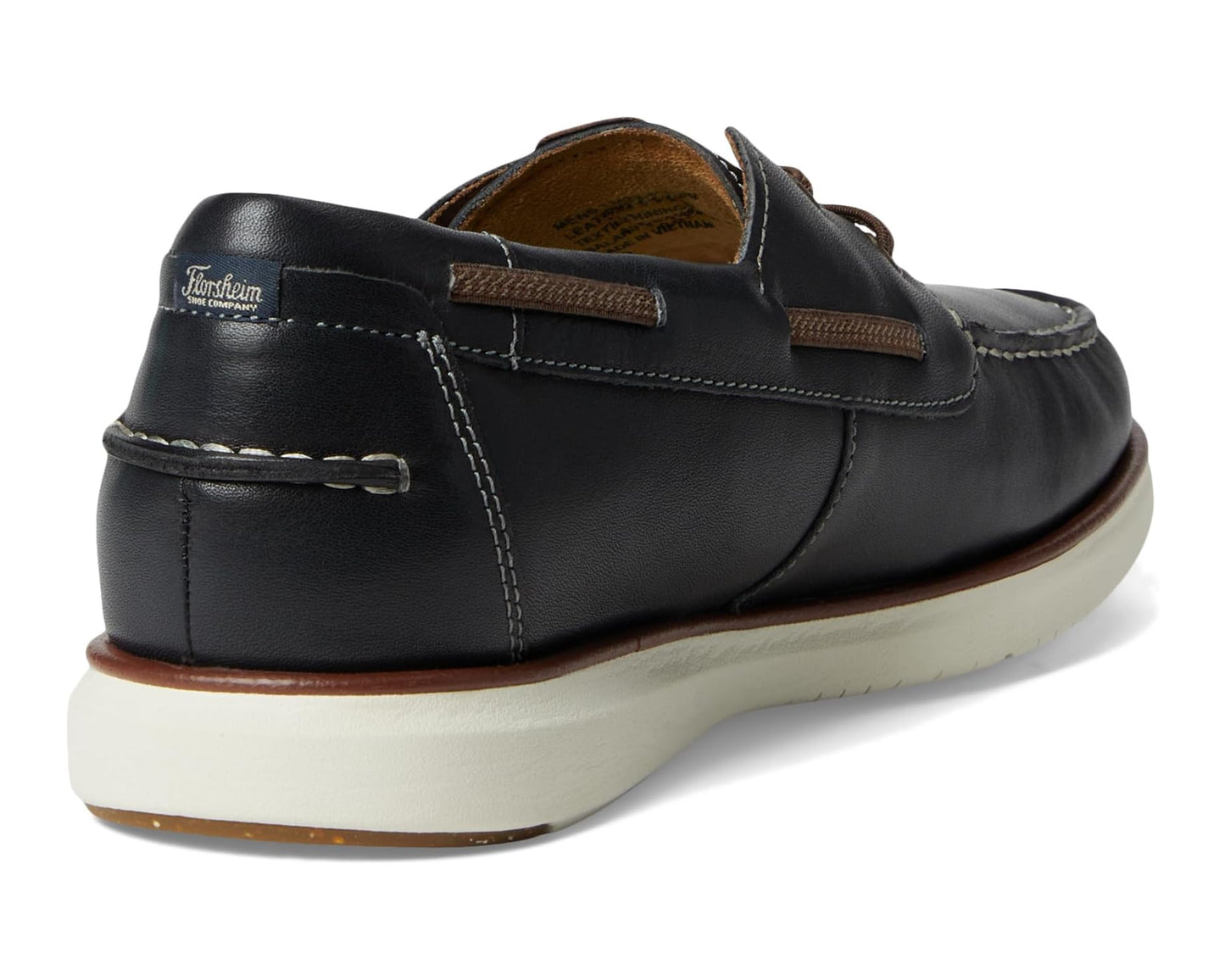 Men's Florsheim Tropics Elastic Lace Moc Toe Boat Shoes Navy