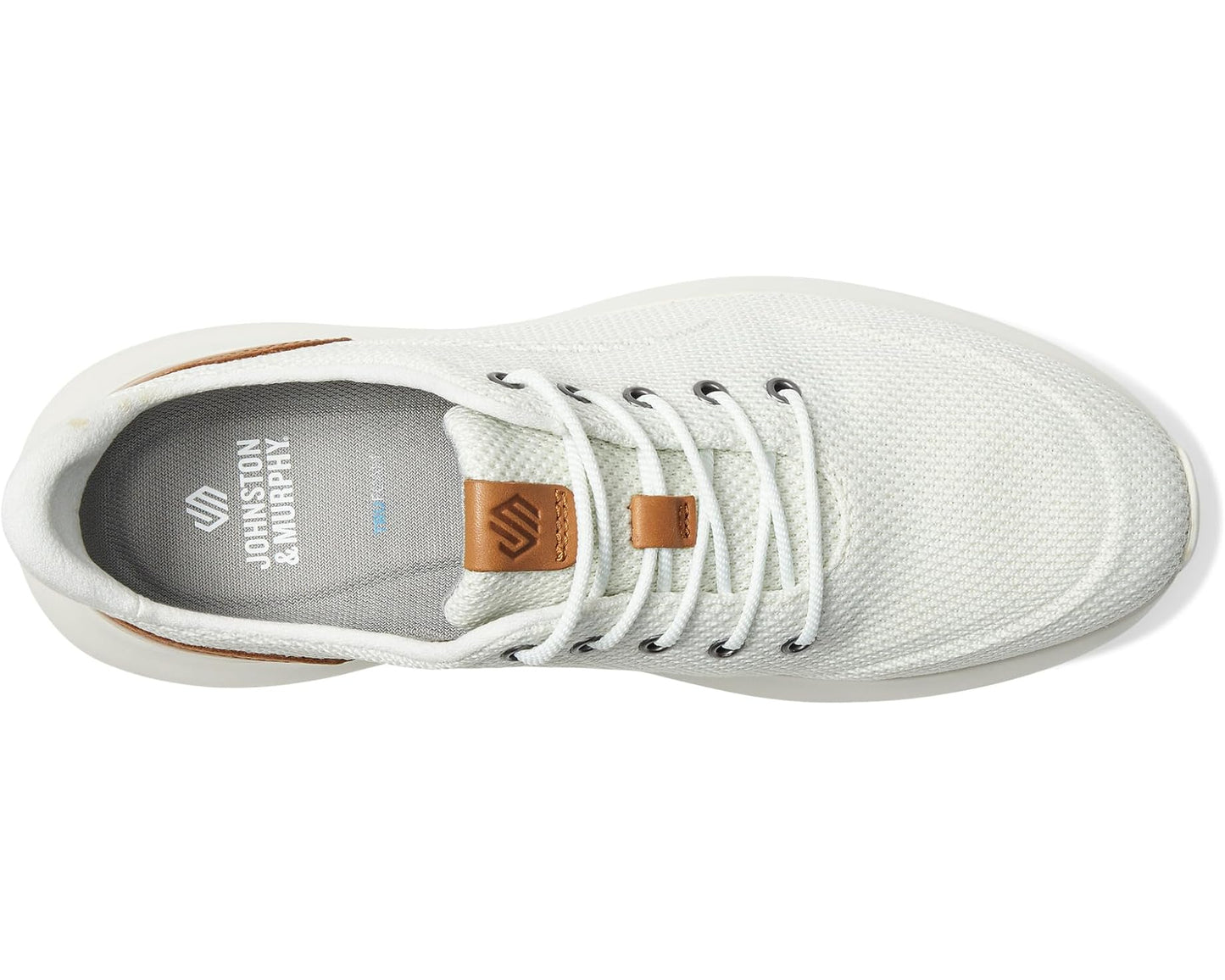 Men's Johnston & Murphy Kasler 2.0 Knit Plain Toe White Knit