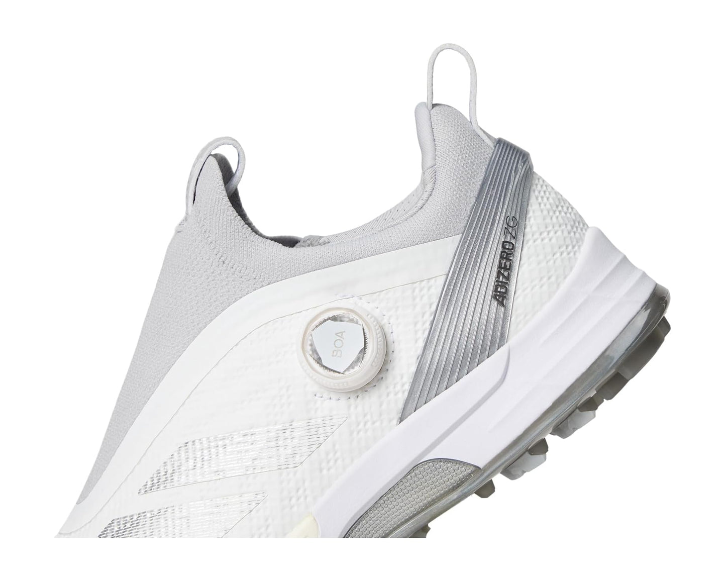 Men's adidas Golf Adizero ZG BOA Spikeless Golf Shoes Footwear White/Silver Metallic/Light Solid Grey
