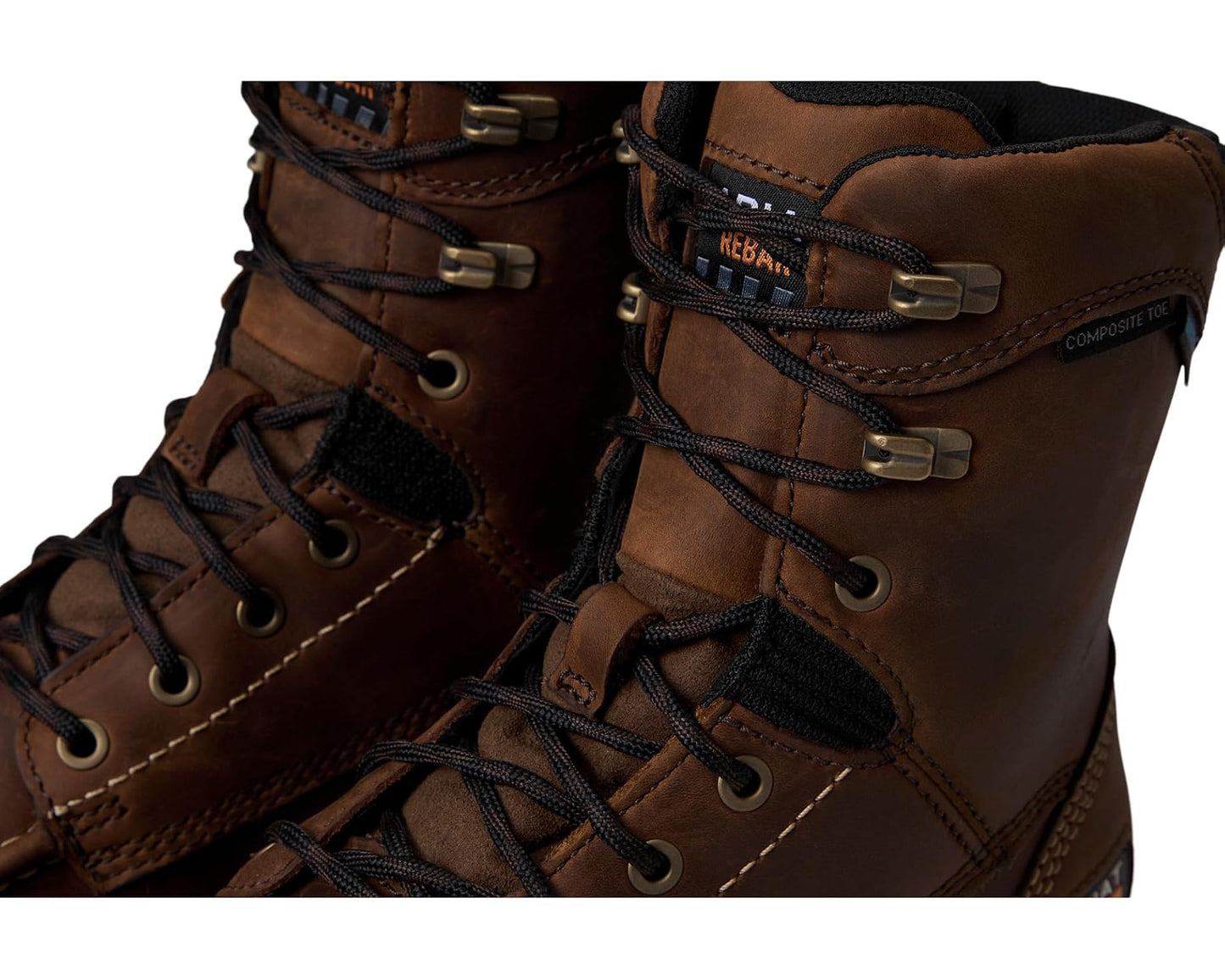 Men's Ariat Rebar Lift 8 Waterproof Composite Toe Work Boots Distressed Brown