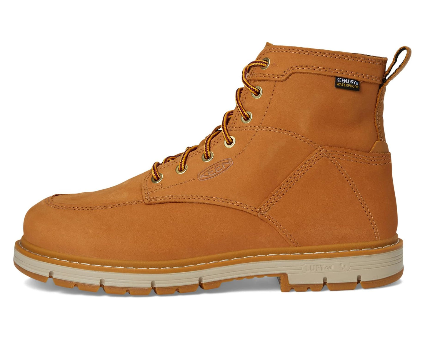Men's KEEN Utility San Jose 6” Alloy Toe Waterproof 90 Degree Heel Bistre/Gum