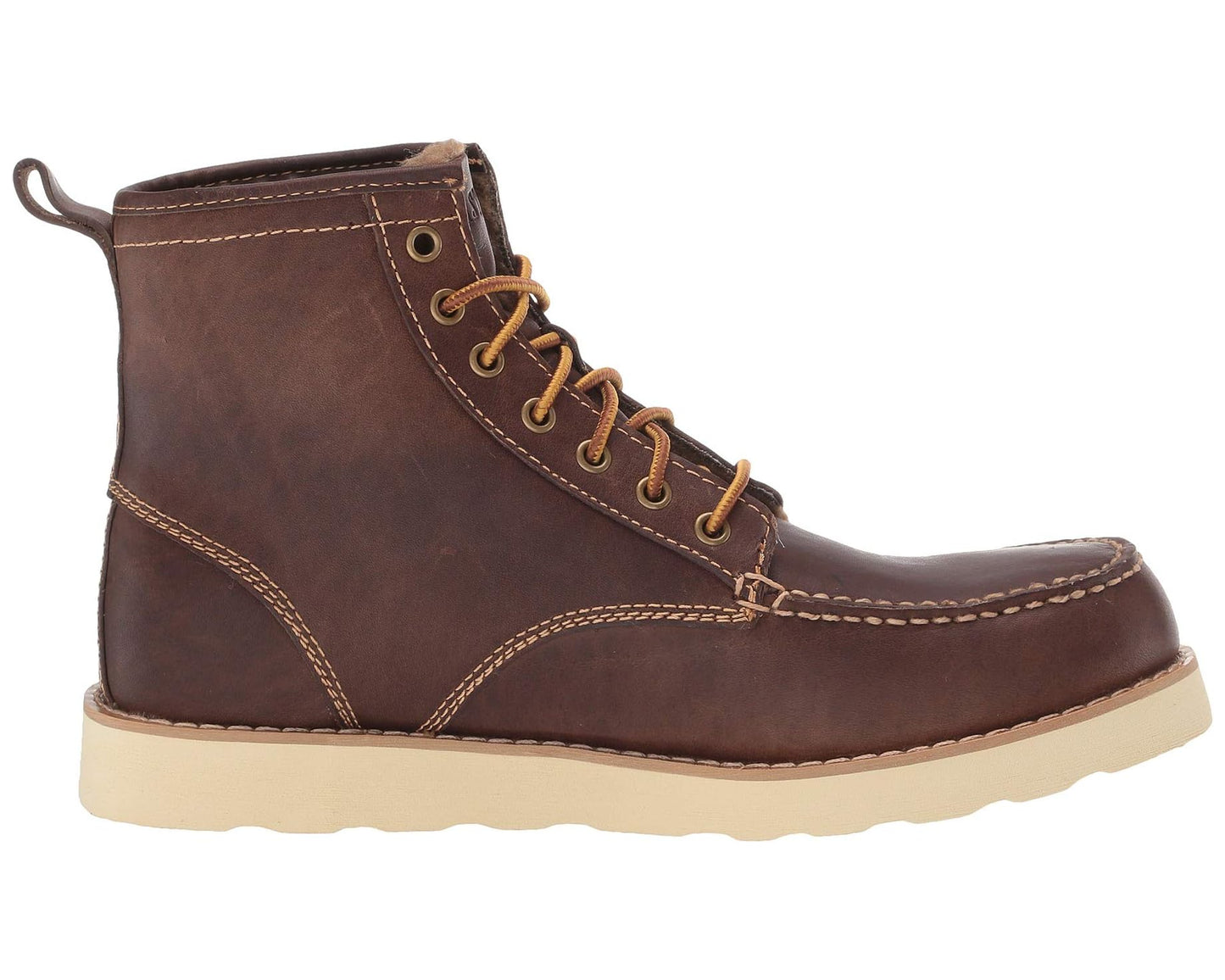 Men's Eastland 1955 Edition Lace Up Boots Shearling Lined Dark Tan