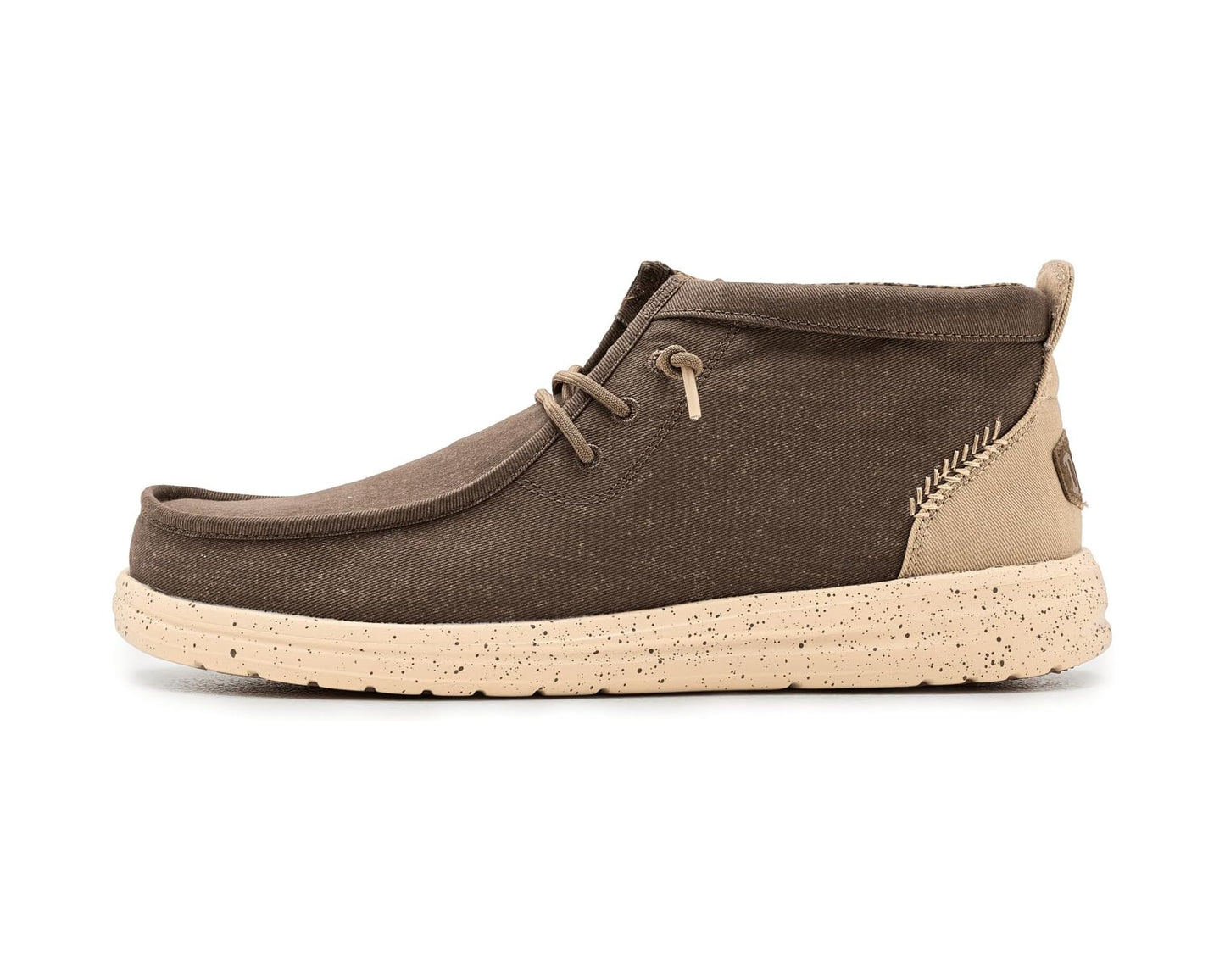 Men's Hey Dude Wally Mid Gripr Stretch Canvas Teak Brown/Multi
