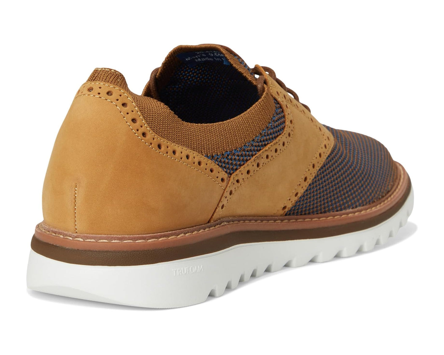 Men's Johnston & Murphy Braydon Saddle Tan Multi Knit/Tan Full Grain