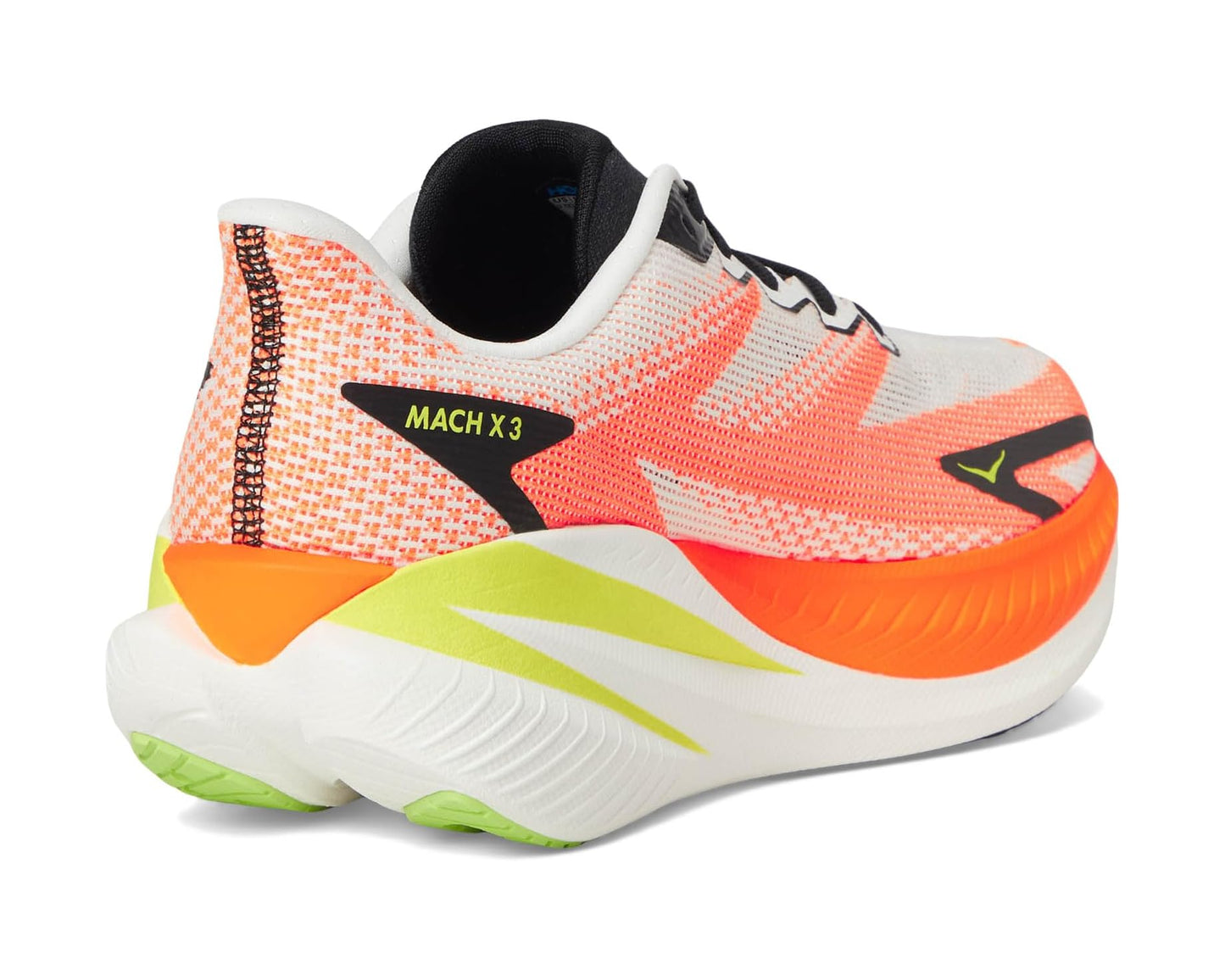 Men's Hoka Mach X 3 White/Neon Tangerine
