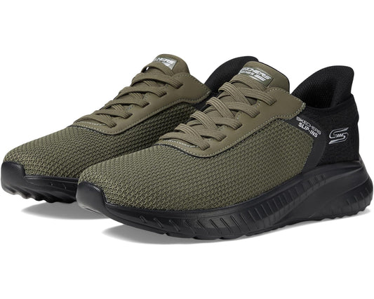 Men's BOBS from SKECHERS Hands Free Slip-Ins Squad Chaos - Balanced Edge Olive