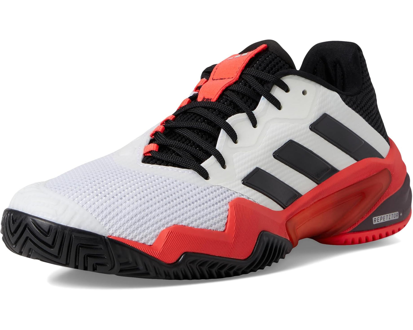 Men's adidas Barricade 13 Tennis Shoes White/Black/Lucid Red