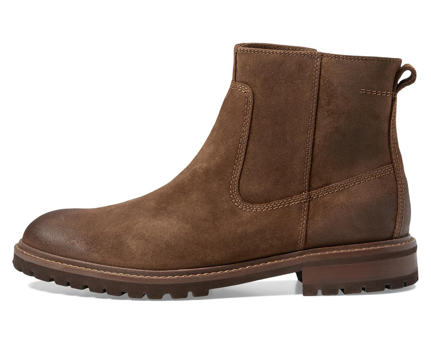 Men's Johnston & Murphy Barrett Zip Boots Brown Waxed Suede