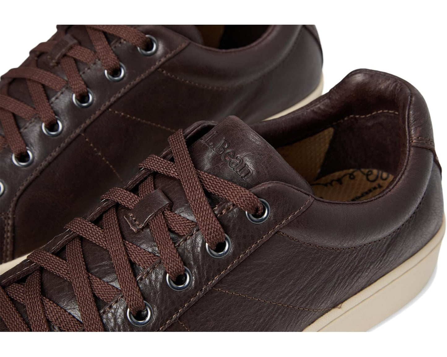 Men's L.L.Bean Eco Bay Sneaker Leather Dark Brown