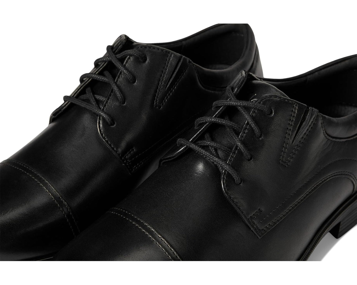 Men's Clarks Steadwell Cap Black Leather