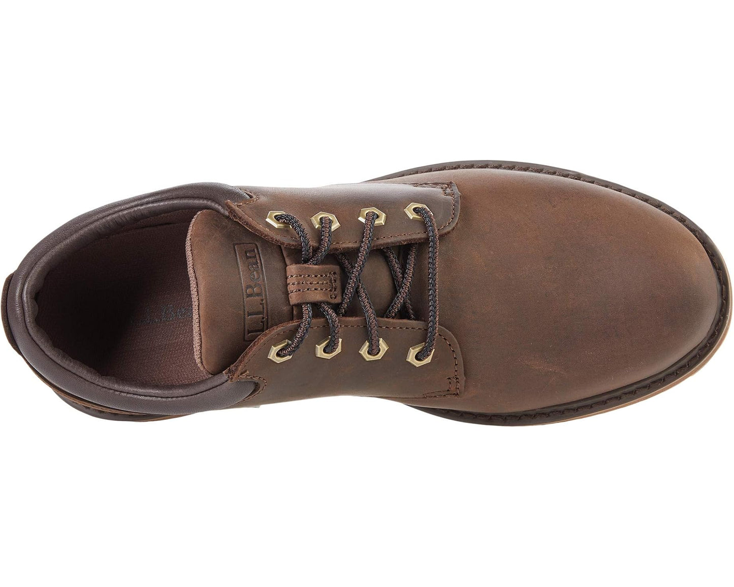 Men's L.L.Bean Stonington Oxford Shoes Plain Toe Deepest Brown
