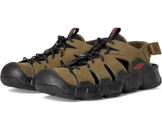 Men's KEEN Hyperport Fisherman Leather Dark Olive/Black