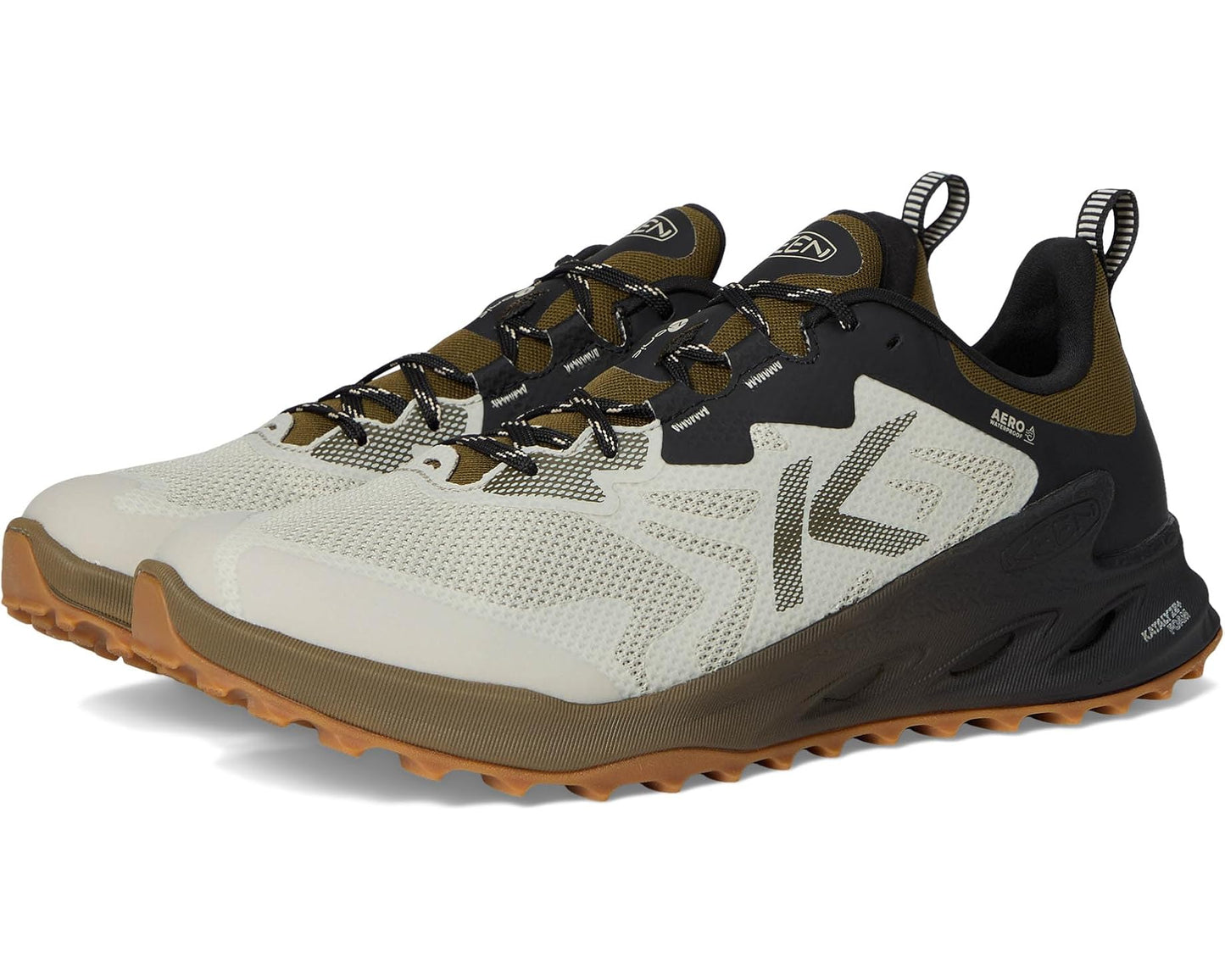 Men's KEEN Zionic NXT Waterproof Hiking Shoes Abbey Stone/Dark Olive