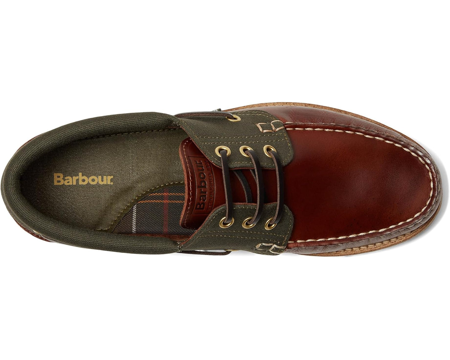 Men's Barbour Barbour Deck Boat Shoes Mahogany