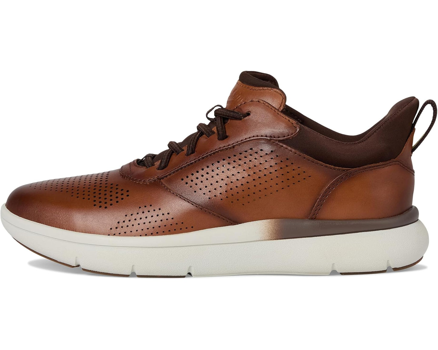 Men's Florsheim Fleet Perf Toe Elastic Lace Sneakers Cognac