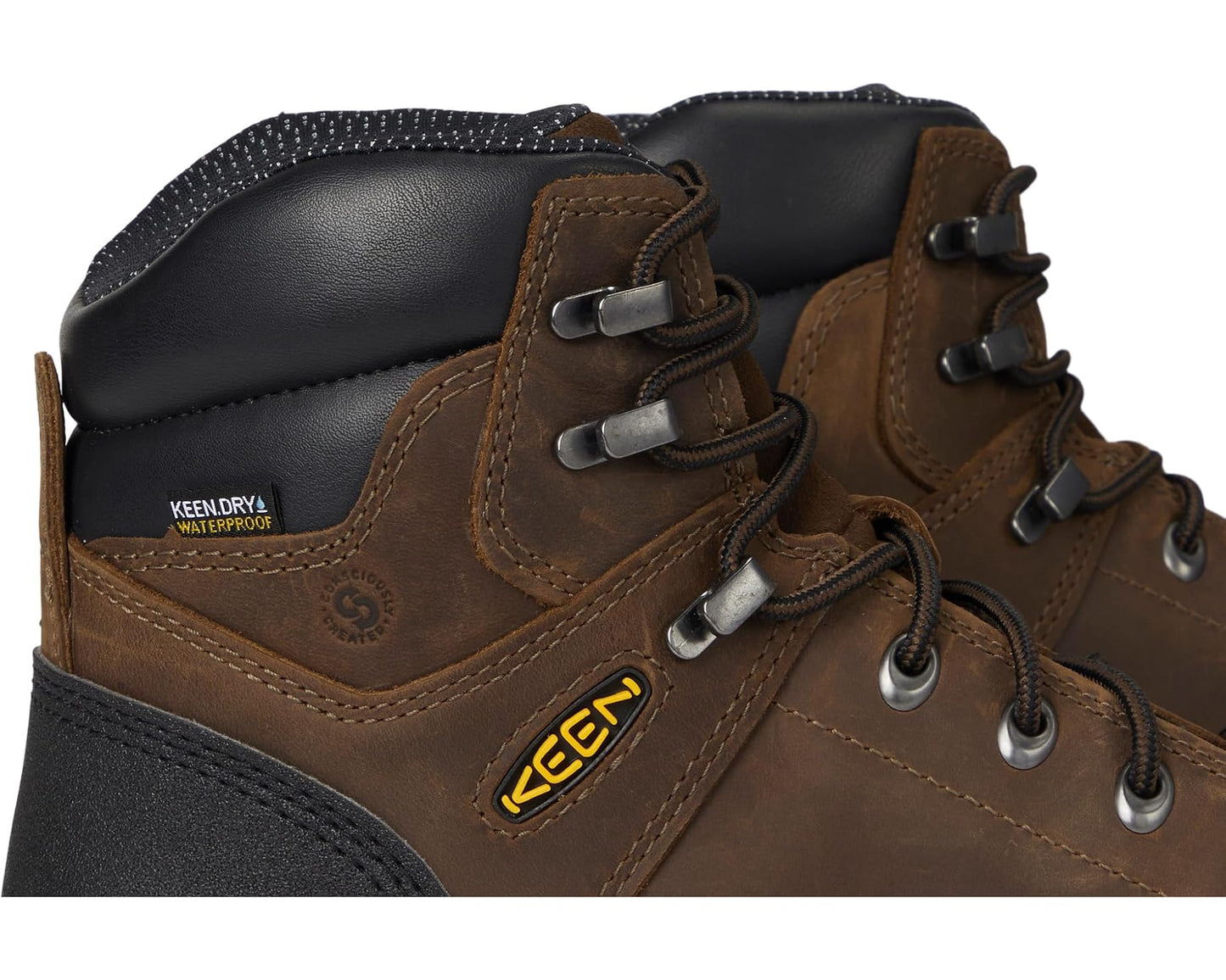 Men's KEEN Utility Mt Vernon II 6 Waterproof Boot (Steel Toe) Dark Earth/Black