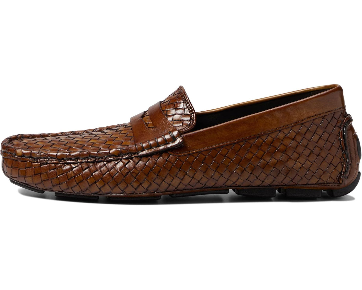 Men's Johnston & Murphy Collection Dayton Woven Penny Brown Italian Calfskin