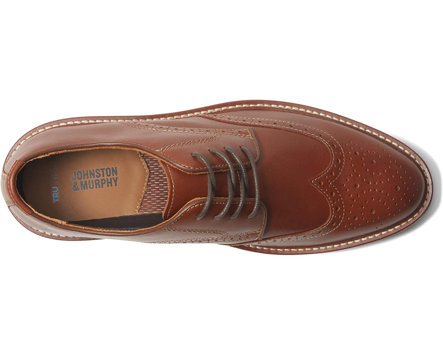 Men's Johnston & Murphy Upton Wing Tip Tan Full Grain