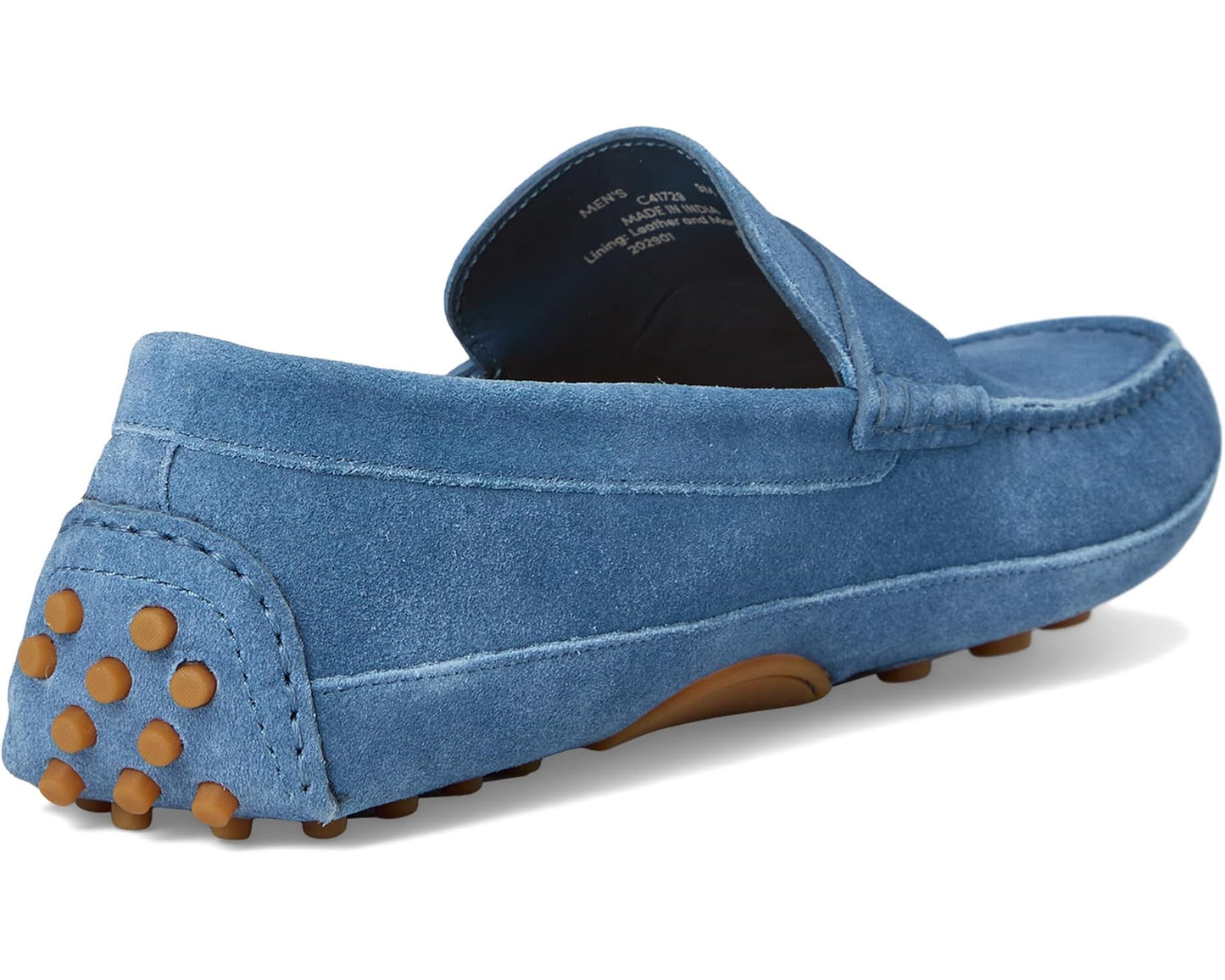 Men's Cole Haan Davies Grand Penny Driving Loafers China Blue Suede/Gum