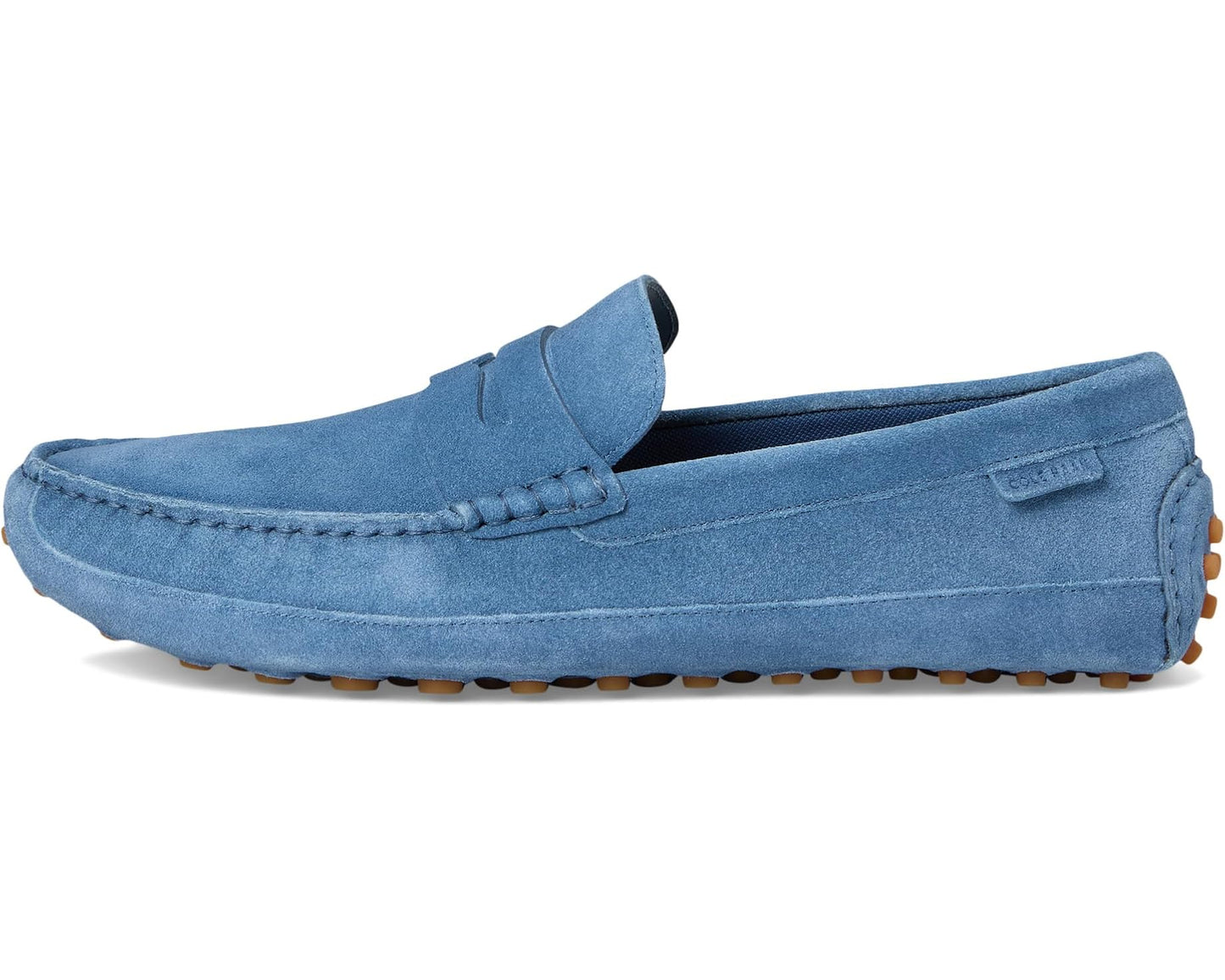Men's Cole Haan Davies Grand Penny Driving Loafers China Blue Suede/Gum
