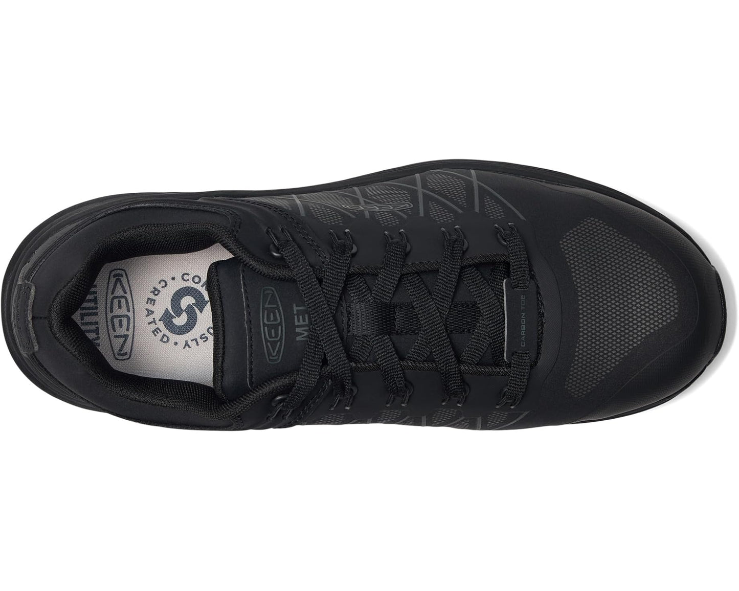 Men's KEEN Utility Vista Energy XT Work Sneaker Internal Met Guard (Carbon Toe) Black/Magnet