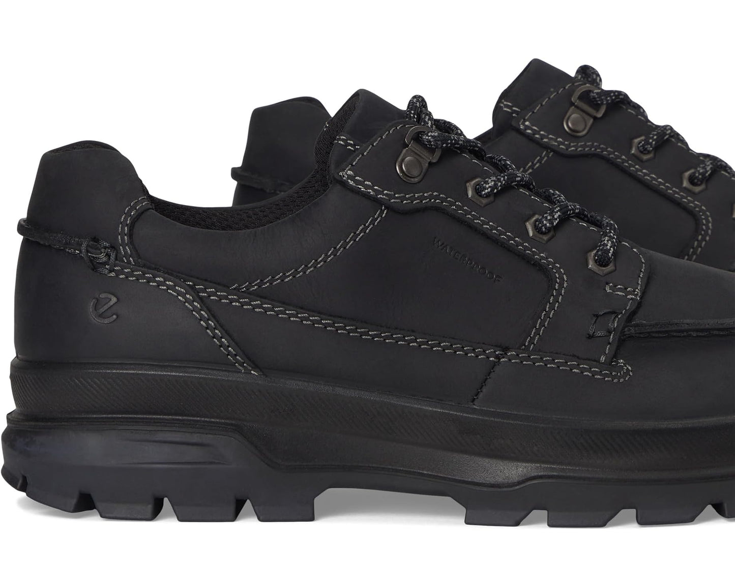 Men's ECCO Sport Rugged Track Moc Toe Low Waterproof Hiking Shoe Black