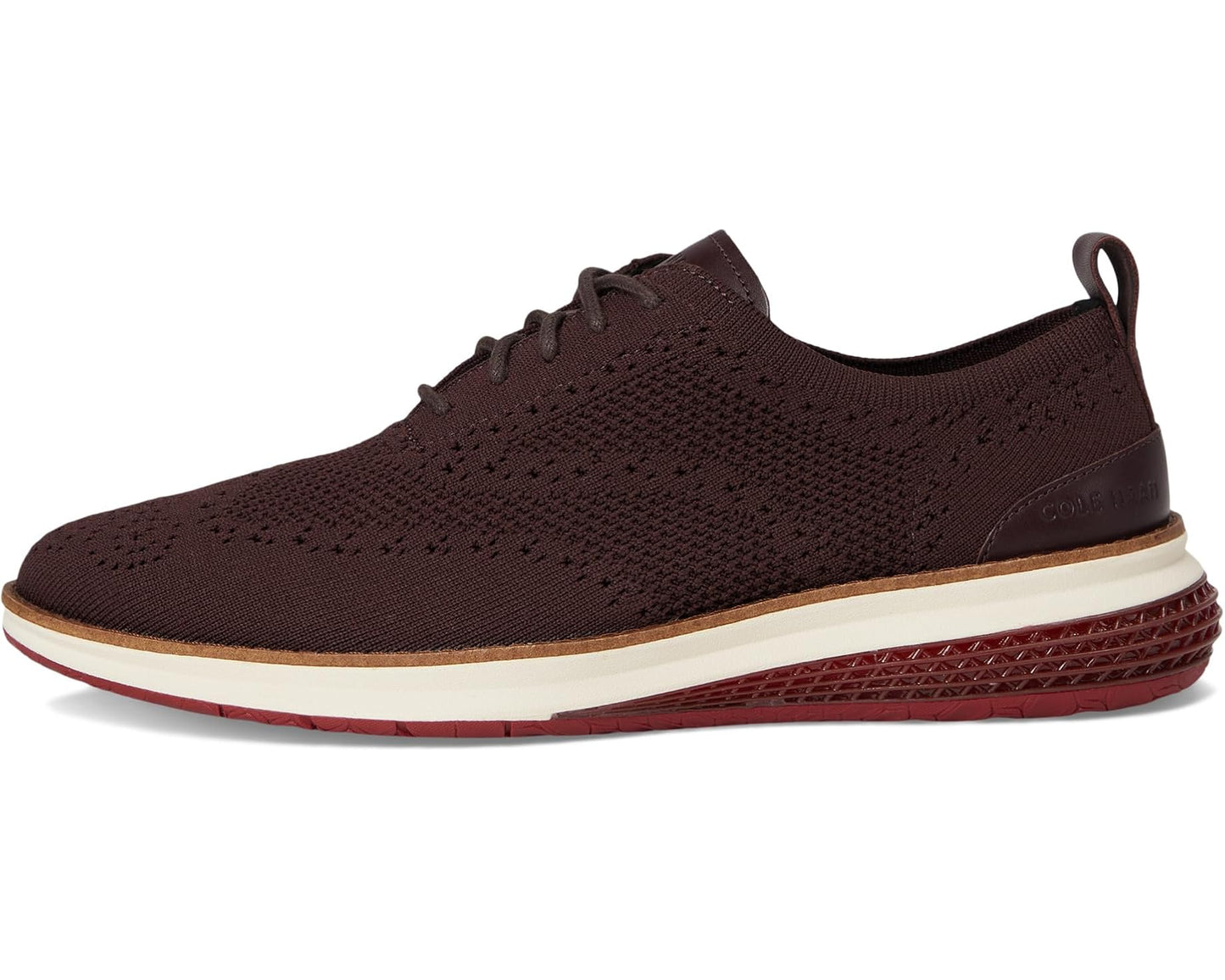 Men's Cole Haan Original Grand Energy Weave Stitchlite Wing Oxford Chocolate Raisin/Claret/Ivory