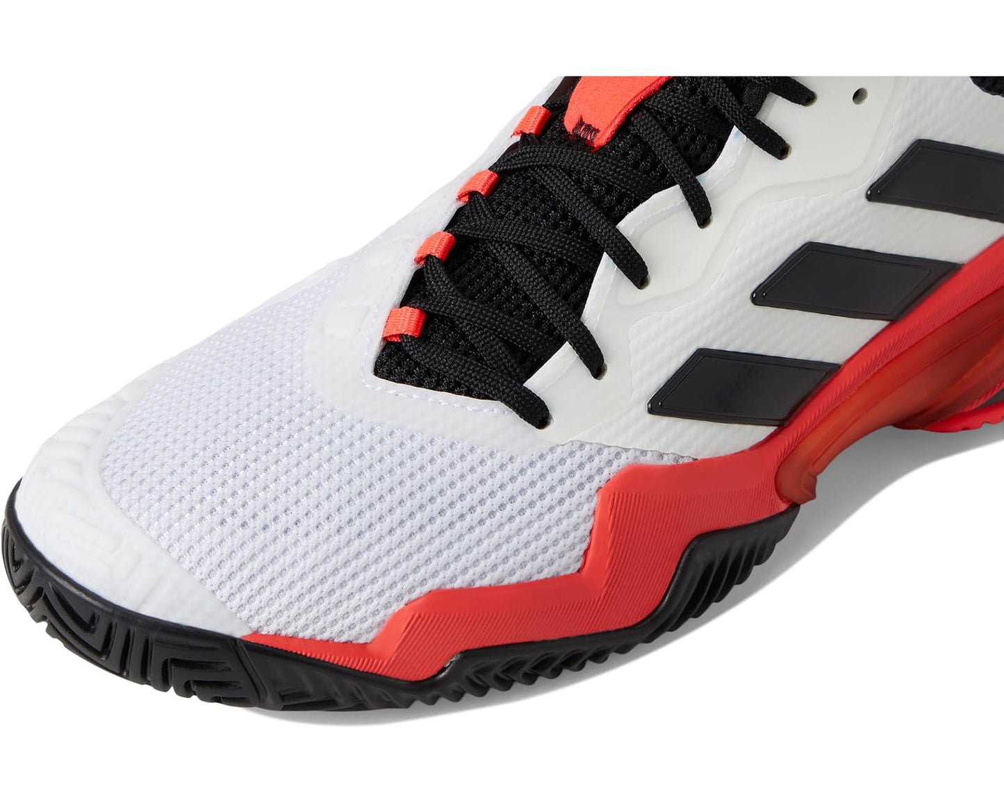 Men's adidas Barricade 13 Tennis Shoes White/Black/Lucid Red