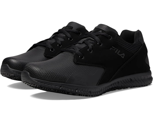 Men's Fila Memory Layers Slip Resistant Black/Black/Black