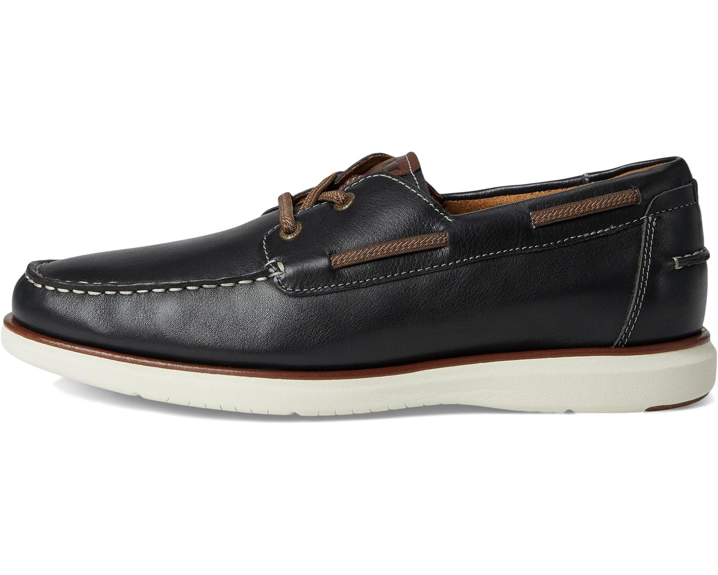 Men's Florsheim Tropics Elastic Lace Moc Toe Boat Shoes Navy