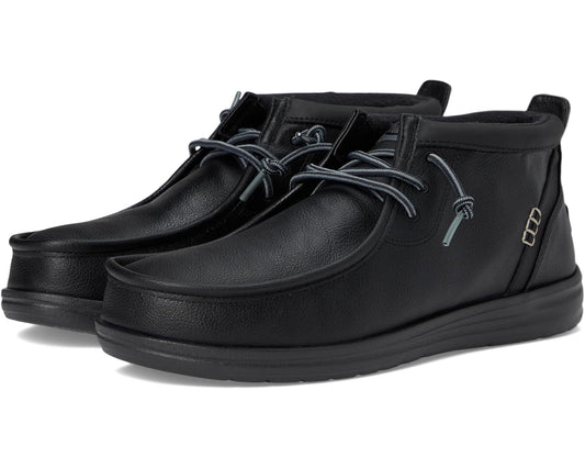 Men's Hey Dude Wally Mid GripR Classic Black/Black