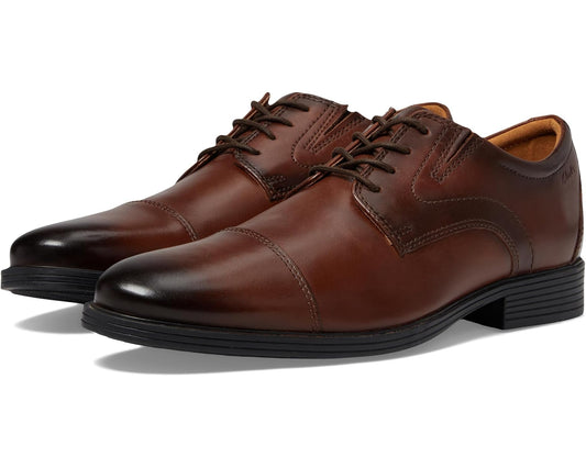 Men's Clarks Whiddon Cap Mahogany Leather