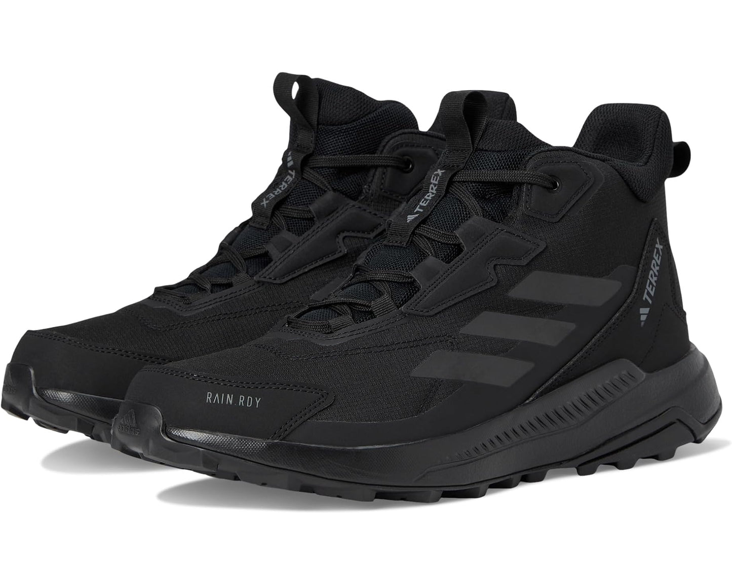 Men's adidas Outdoor Terrex Anylander Mid RAIN.RDY Hiking Shoes Black/Black/Grey
