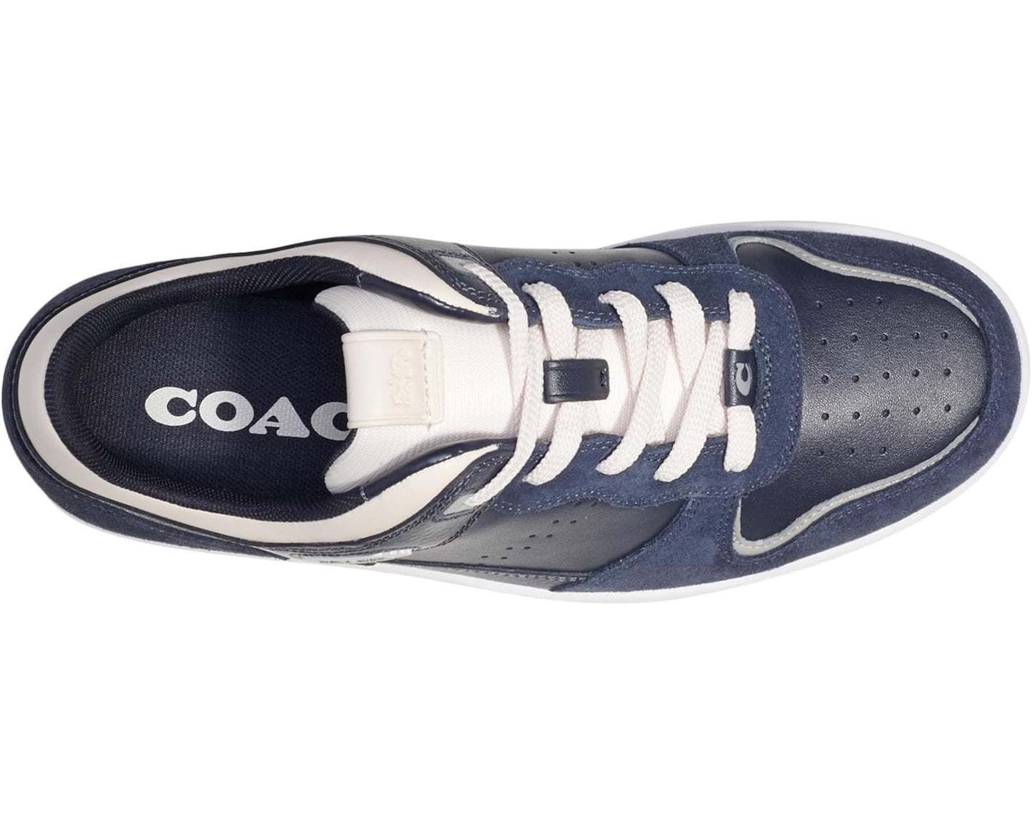 Men's COACH C201 Mixed Material Sneaker Midnight Navy