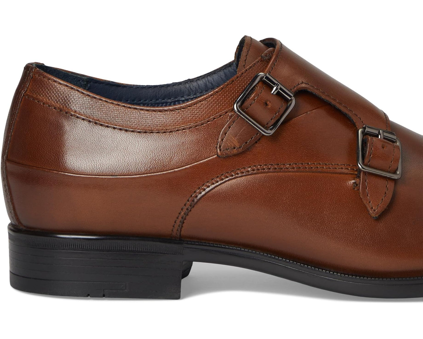 Men's Johnston & Murphy Gibbons Double-Buckle Monk Brown Full Grain