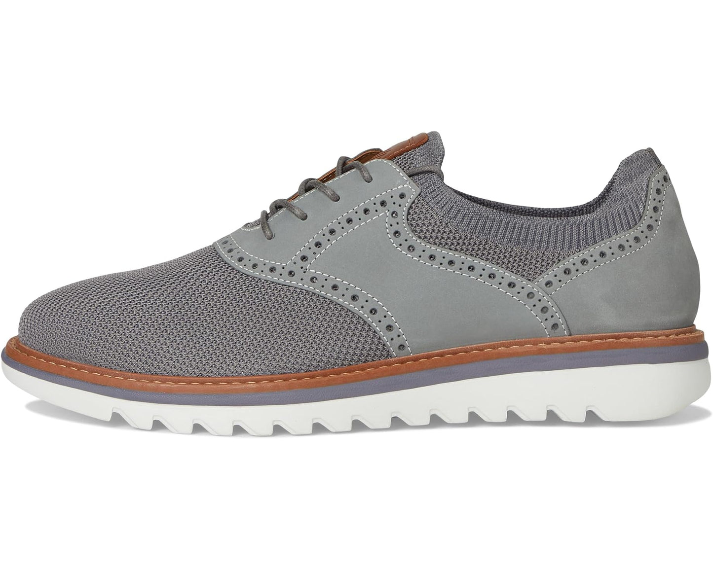 Men's Johnston & Murphy Braydon Knit Saddle Gray Knit/Nubuck