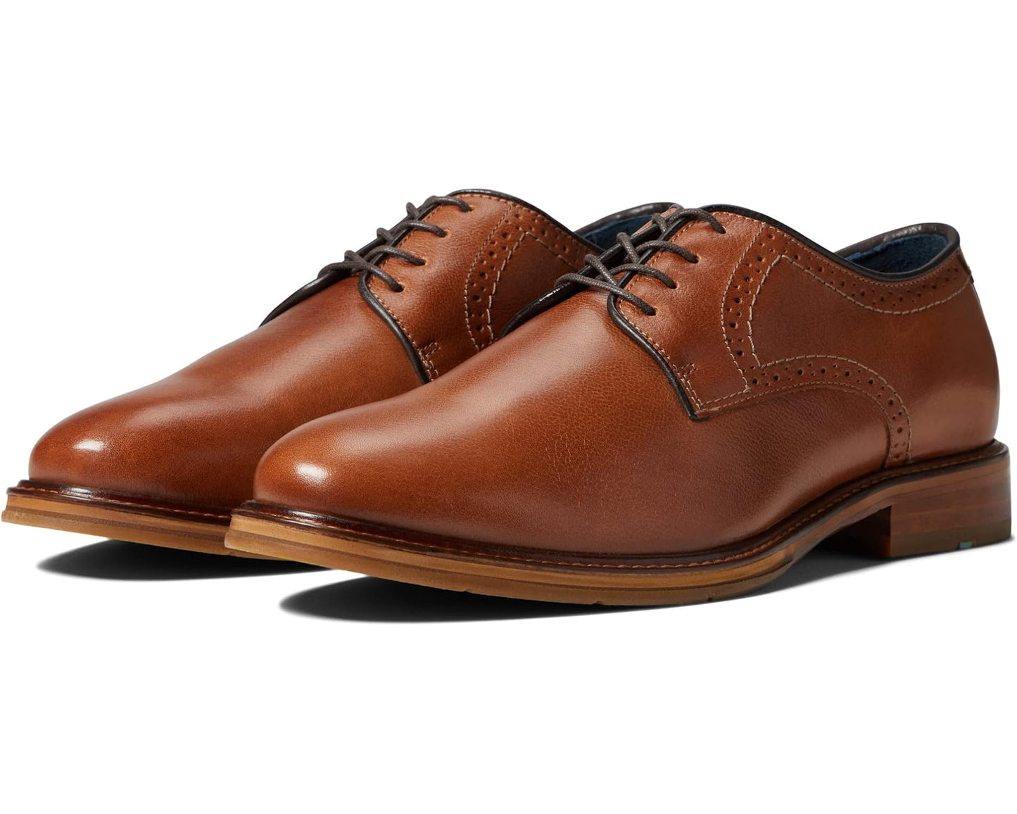 Men's Johnston & Murphy XC Flex Raleigh Plain Toe Tan Full Grain