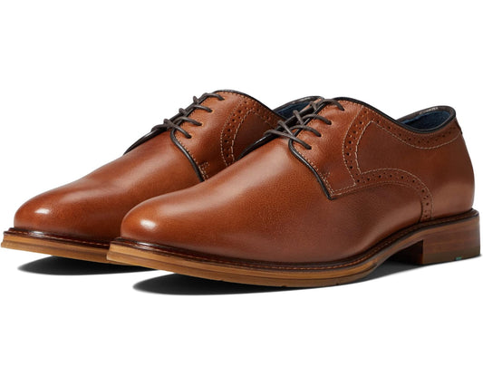 Men's Johnston & Murphy XC Flex Raleigh Plain Toe Tan Full Grain