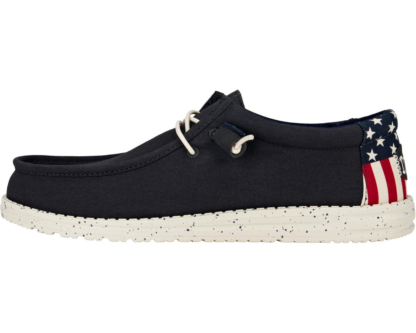Men's Hey Dude Wally Americana Slip-On Casual Shoes Navy White