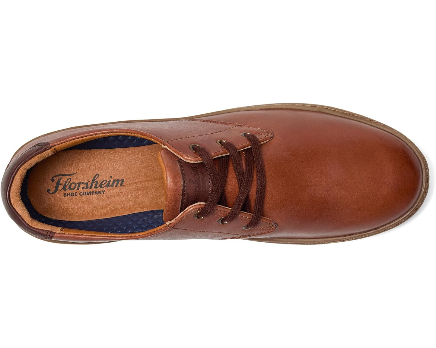 Men's Florsheim Caper Plain Toe Sneaker Oxford Cognac