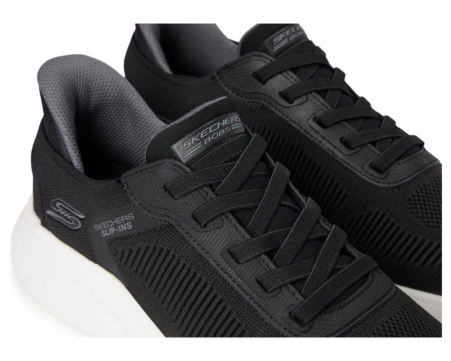 Men's BOBS from SKECHERS Hands Free Slip-Ins Squad Chaos - Solid Step Black/White