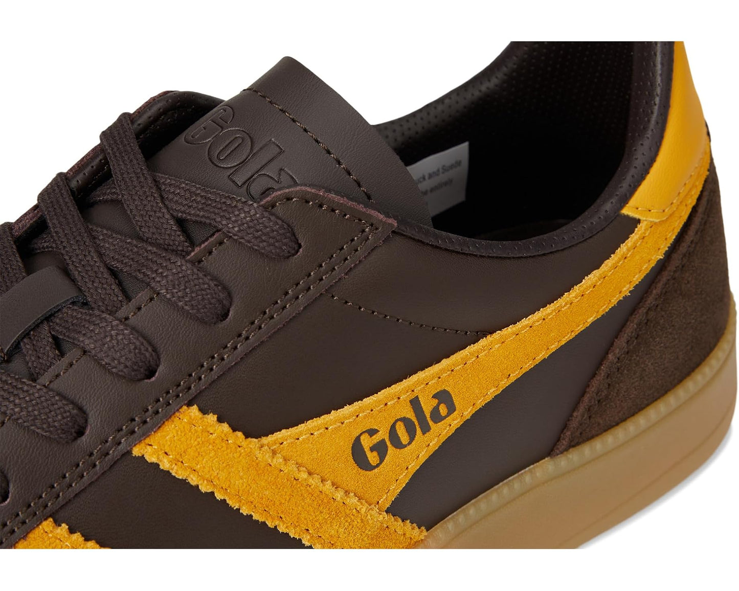 Men's Gola Viper Leather Dark Brown/Sun/Gum