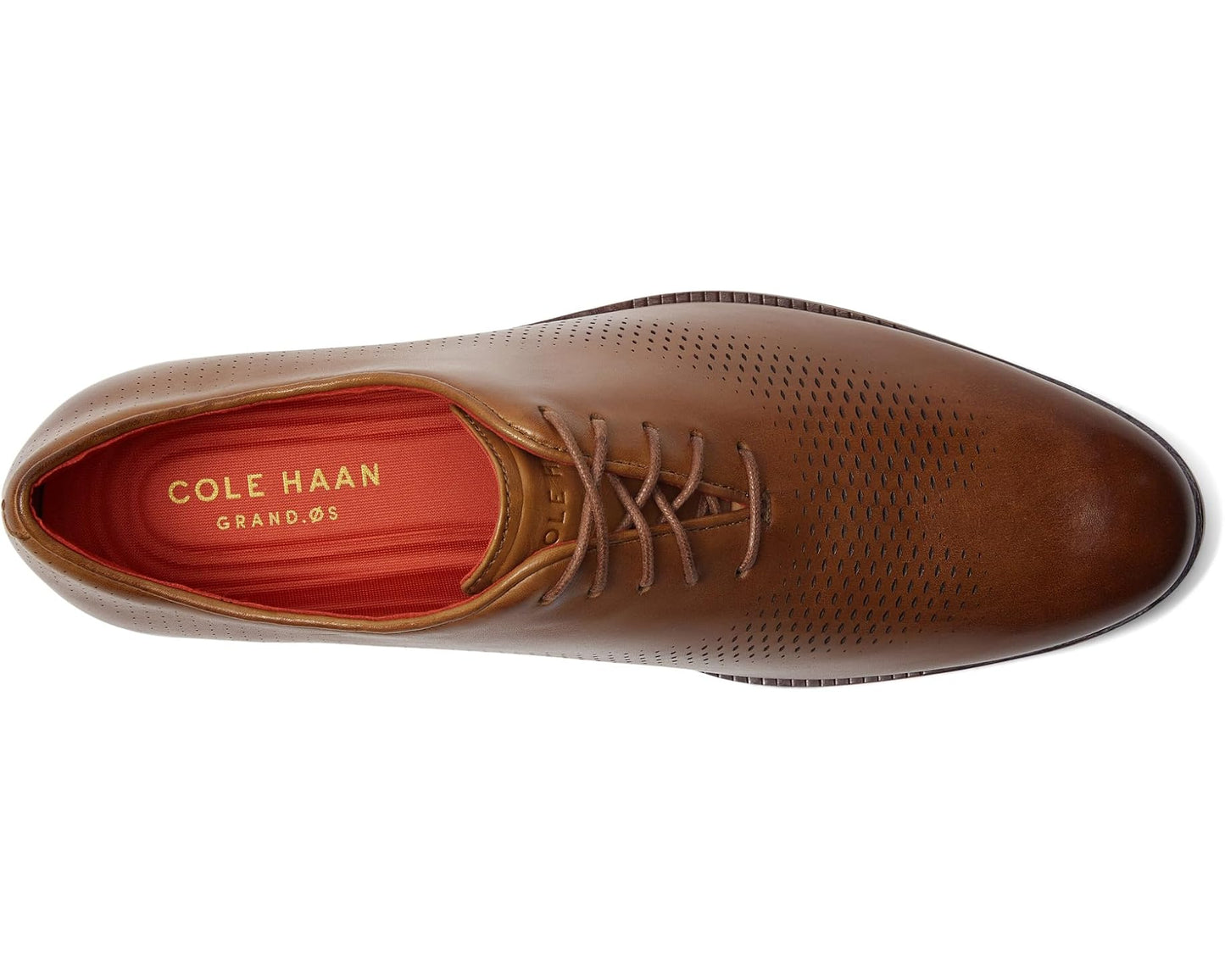 Men's Cole Haan Washington Grand Laser Wing Oxford British Tan/Lava Energy