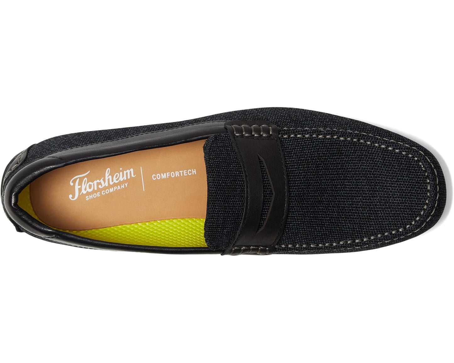 Men's Florsheim Motor Knit Moc Toe Penny Driver Black