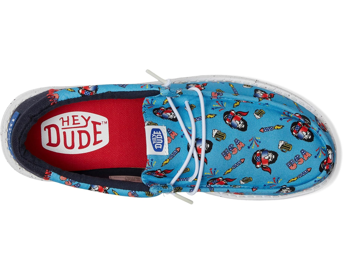 Men's Hey Dude Wally Americana Party Vista Blue/Multi
