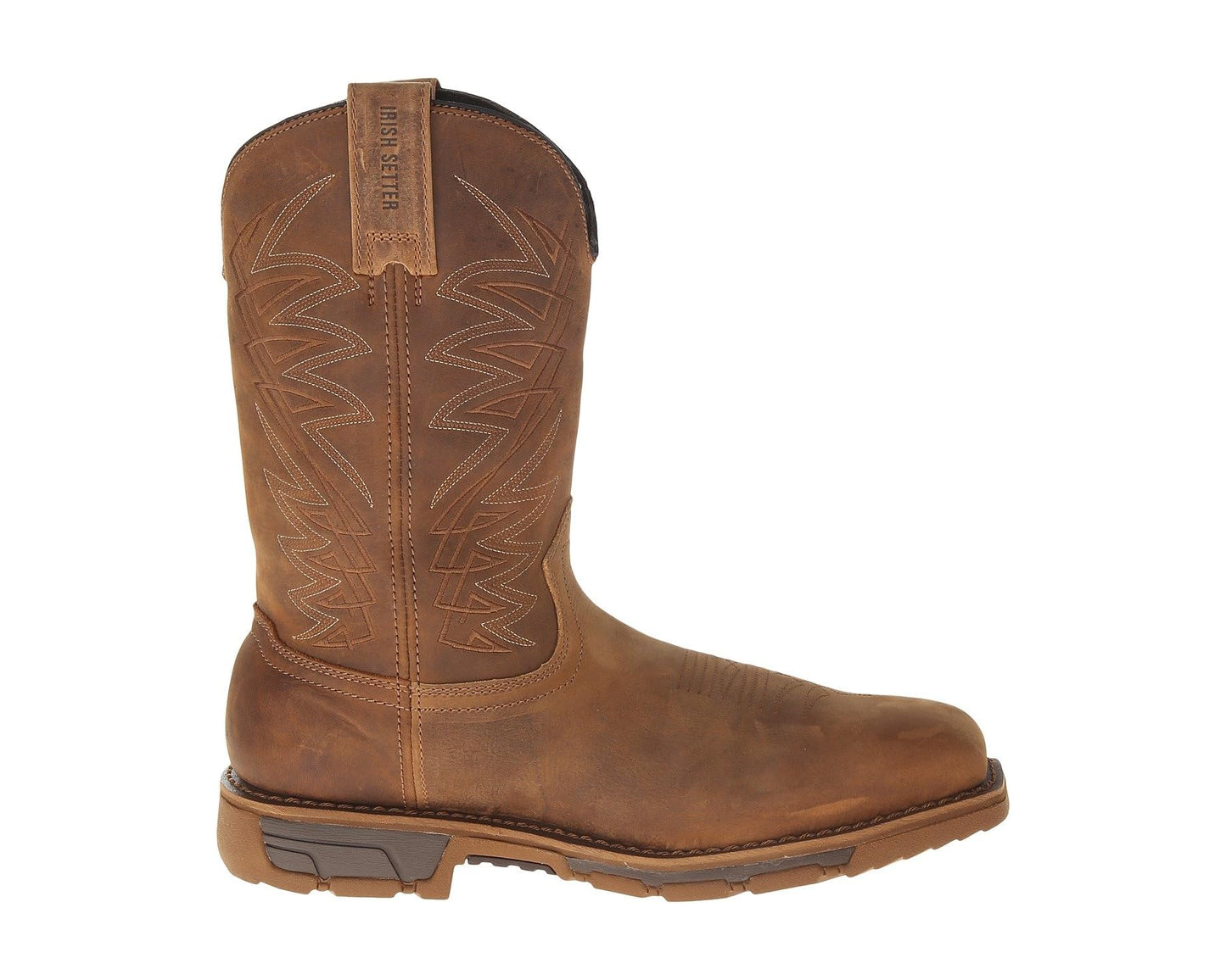 Men's Irish Setter Marshall 11 Waterproof Steel-Toe Pull-On Brown Leather