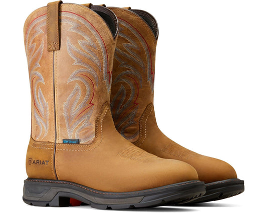 Men's Ariat WorkHog XT Waterproof Work Boots Distressed Brown