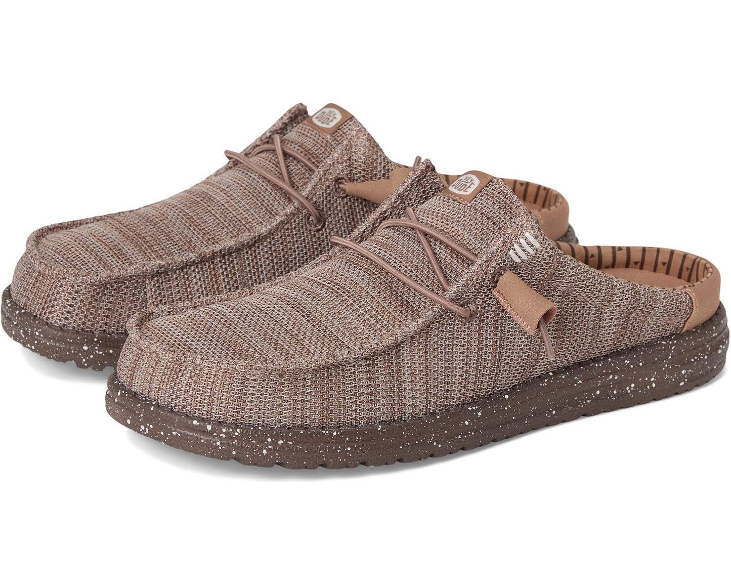 Men's Hey Dude Wally Slip Stretch Sox Deep Taupe/Chanterelle Tan