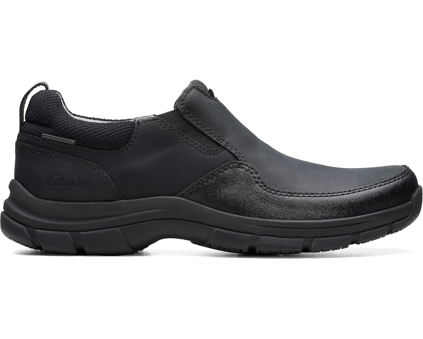 Men's Clarks Walpath Step Black Leather
